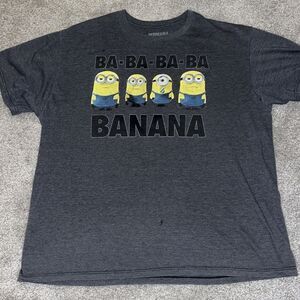 Ba Ba Ba Ba Banana Despicable Me 2 Minions Team Funny Gray Funny T Shirt 2XL